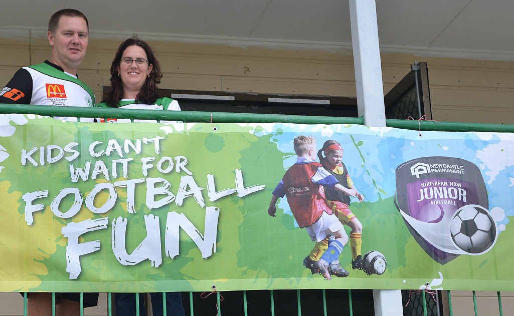 The husband-and-wife team of Jason and Kerryn Halliday, who are optimistic about the player registration numbers for South Lismore in 2012. The husband-and-wife team of Jason and Kerryn Halliday, who are optimistic about the player registration numbers for South Lismore in 2012.